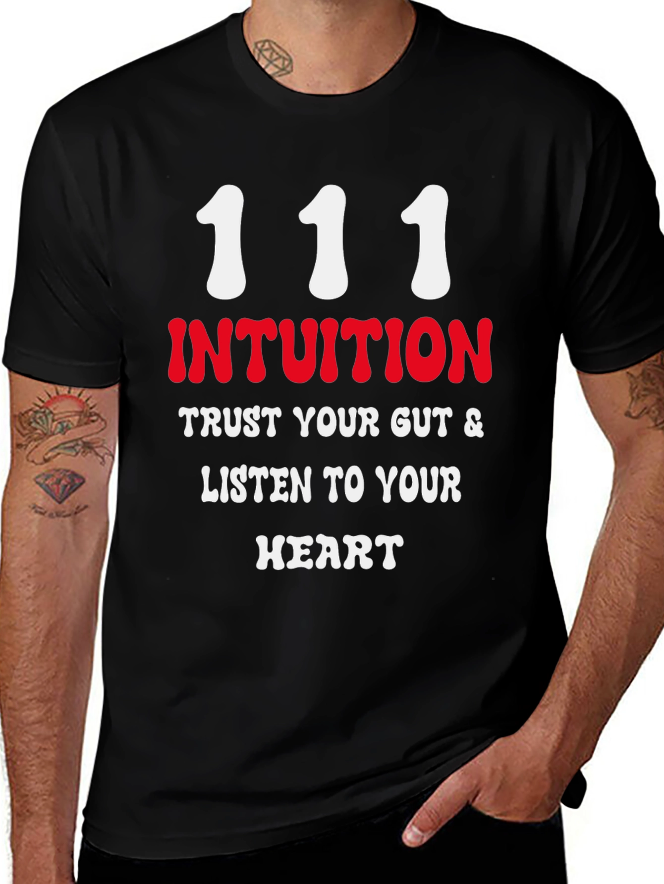 Intuition Black T-Shirt - Trust Your Gut