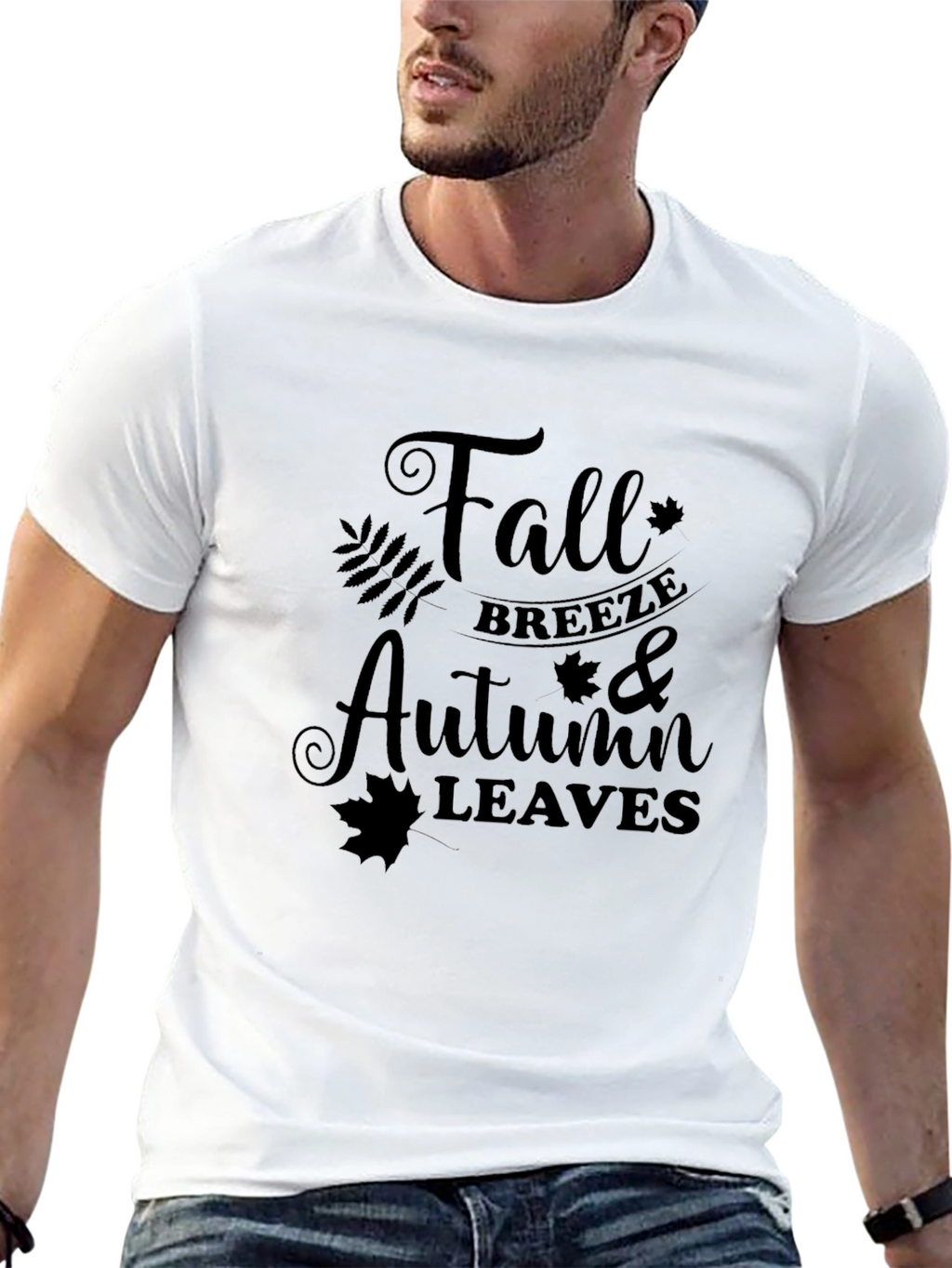 Fall Breeze Autumn Leaves Graphic Tee