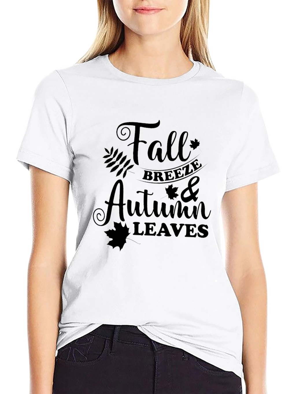 Fall Breeze Autumn Leaves Graphic Tee