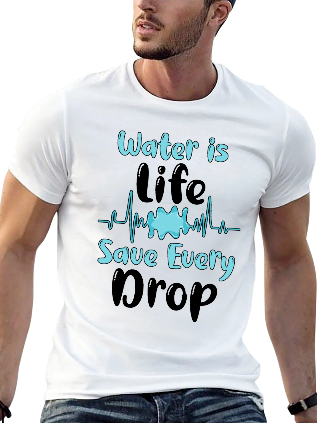 Water is Life T-Shirt Save Every Drop Graphic Tee