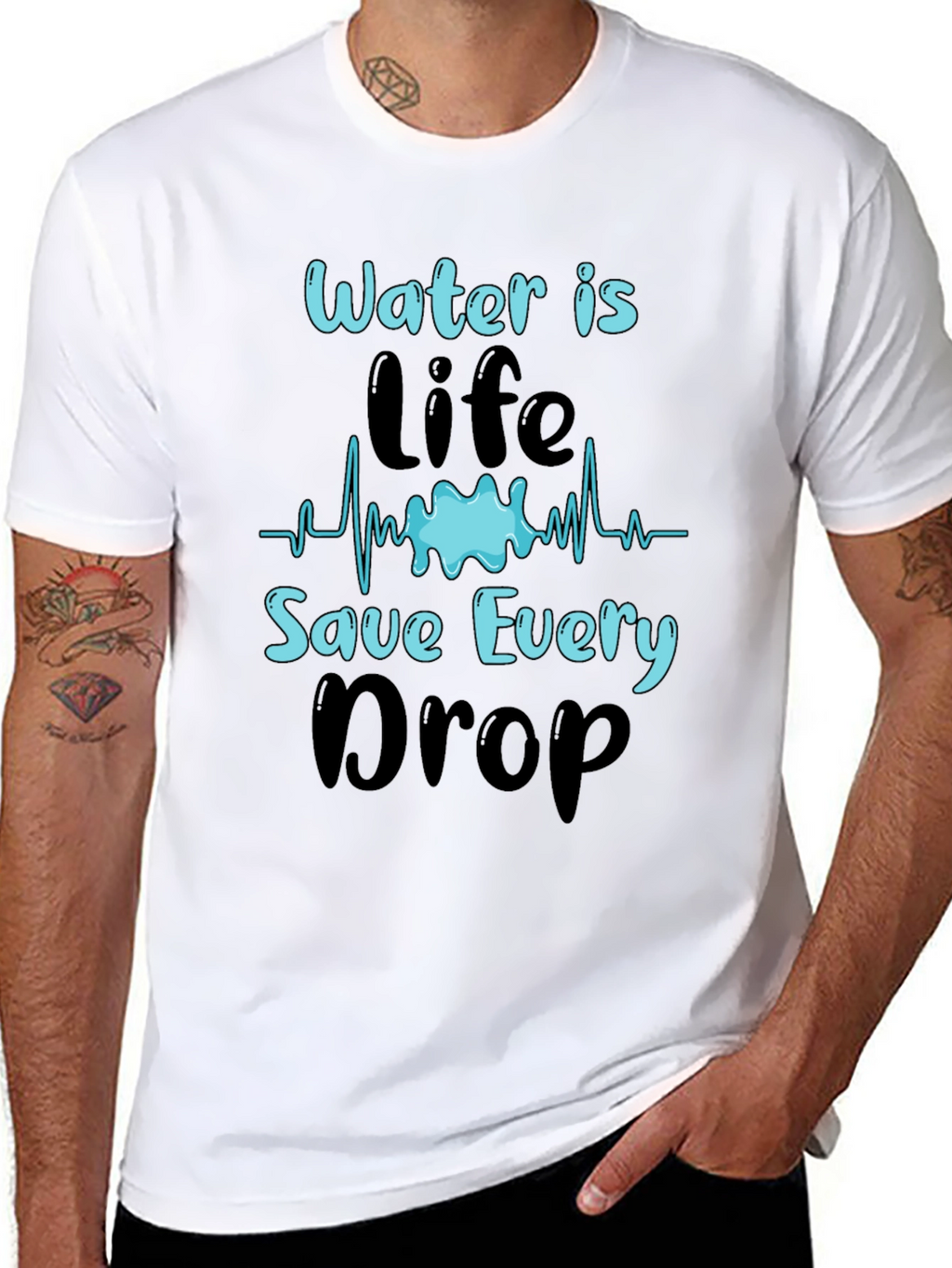 Water is Life T-Shirt Save Every Drop Graphic Tee