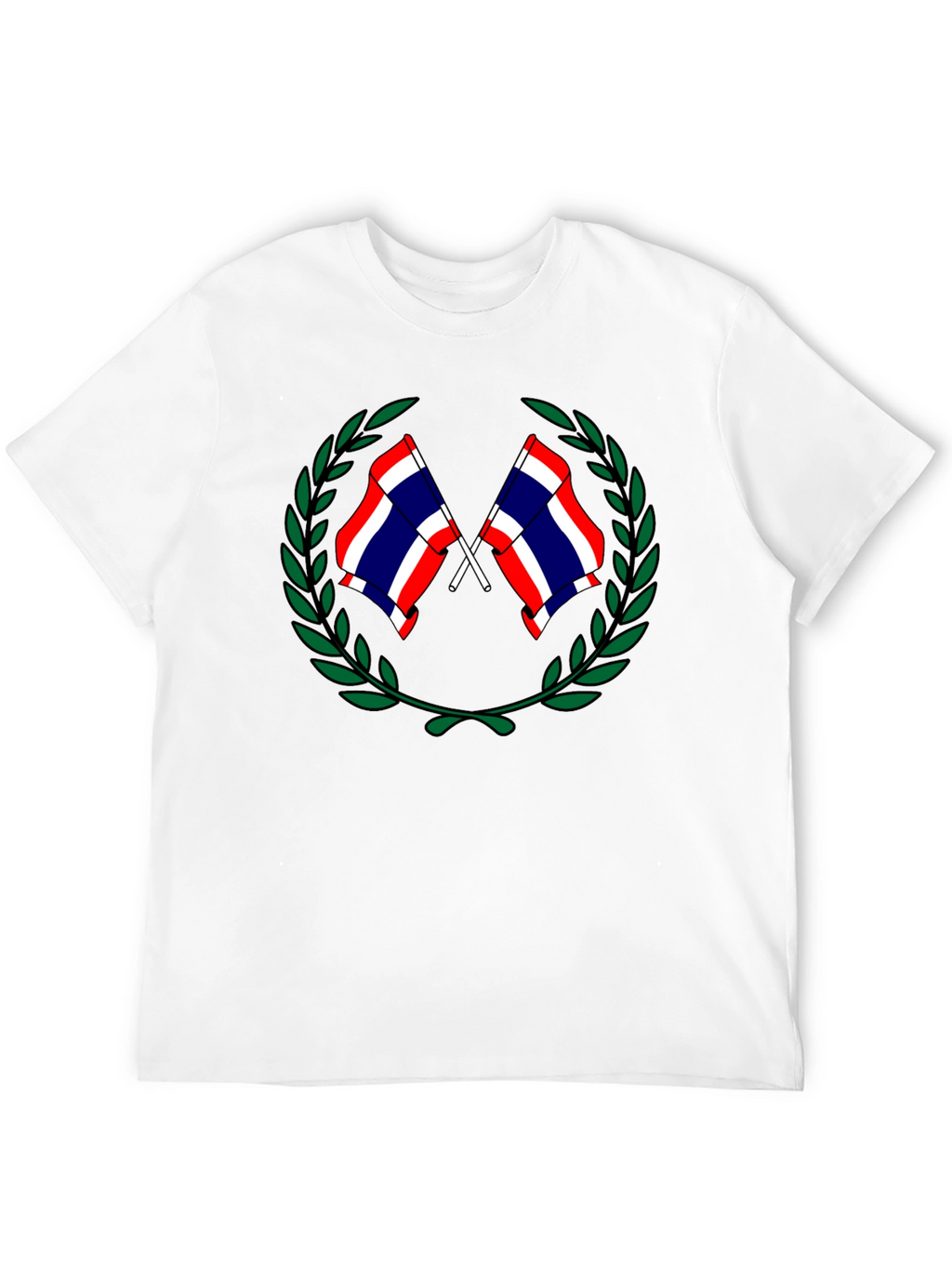 Thailand Flag T-Shirt - Black Crew Neck