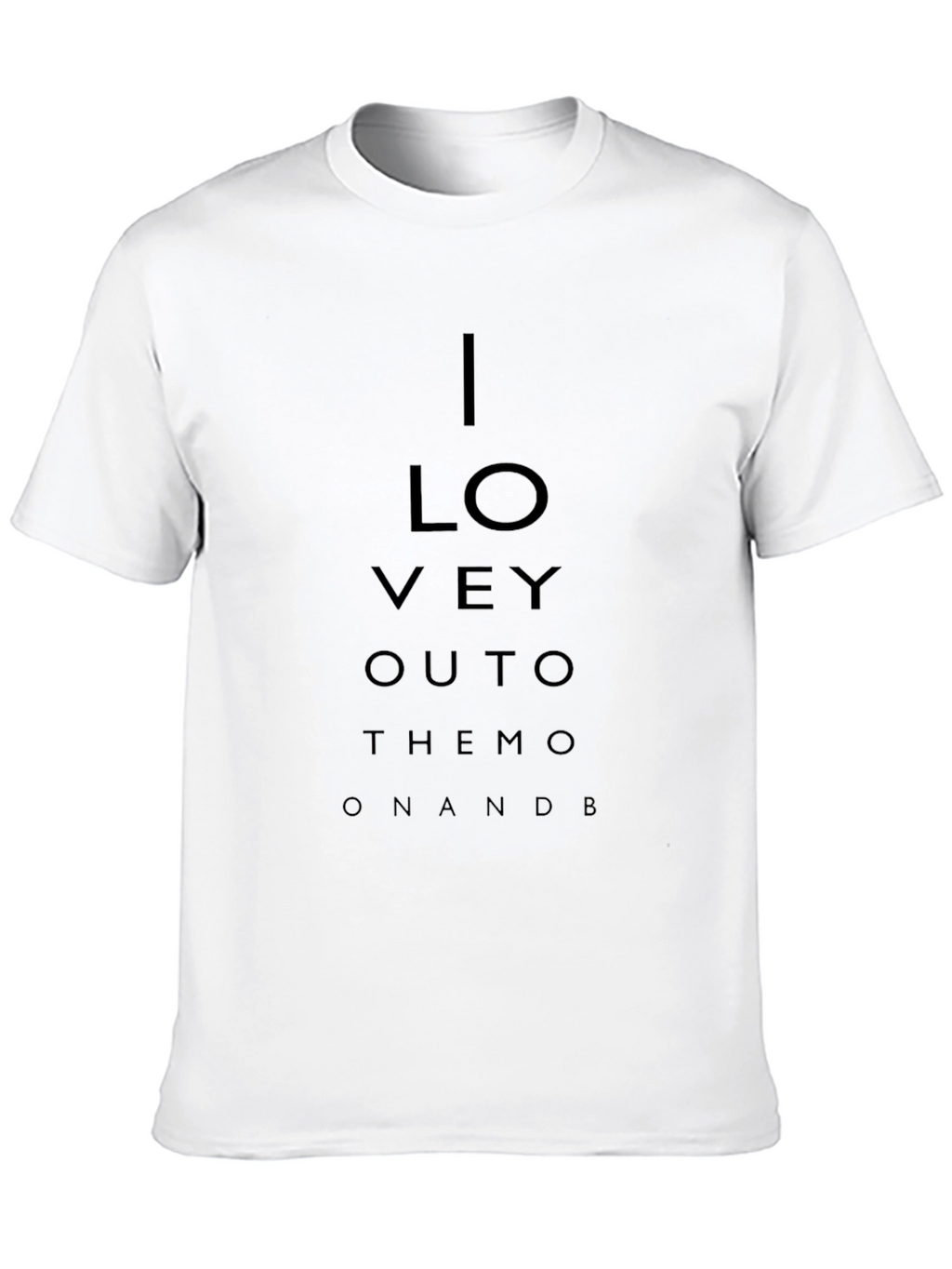 Eye Chart I Love You T-Shirt - Black