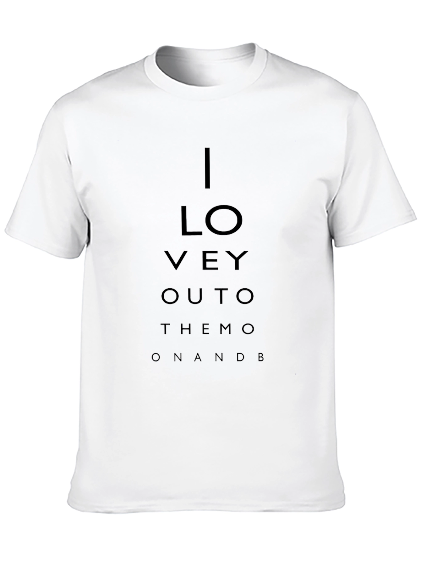 Eye Chart I Love You T-Shirt - Black