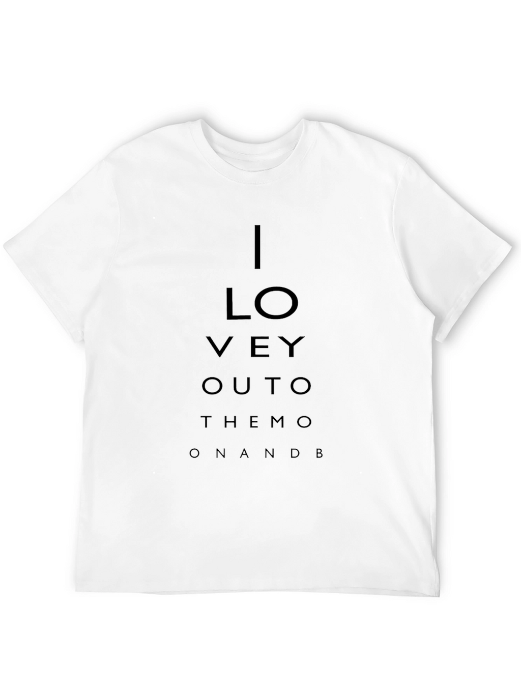 Eye Chart I Love You T-Shirt - Black