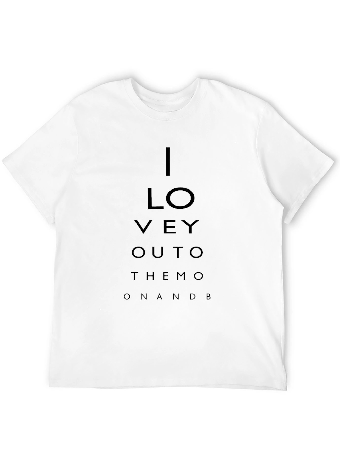 Eye Chart I Love You T-Shirt - Black