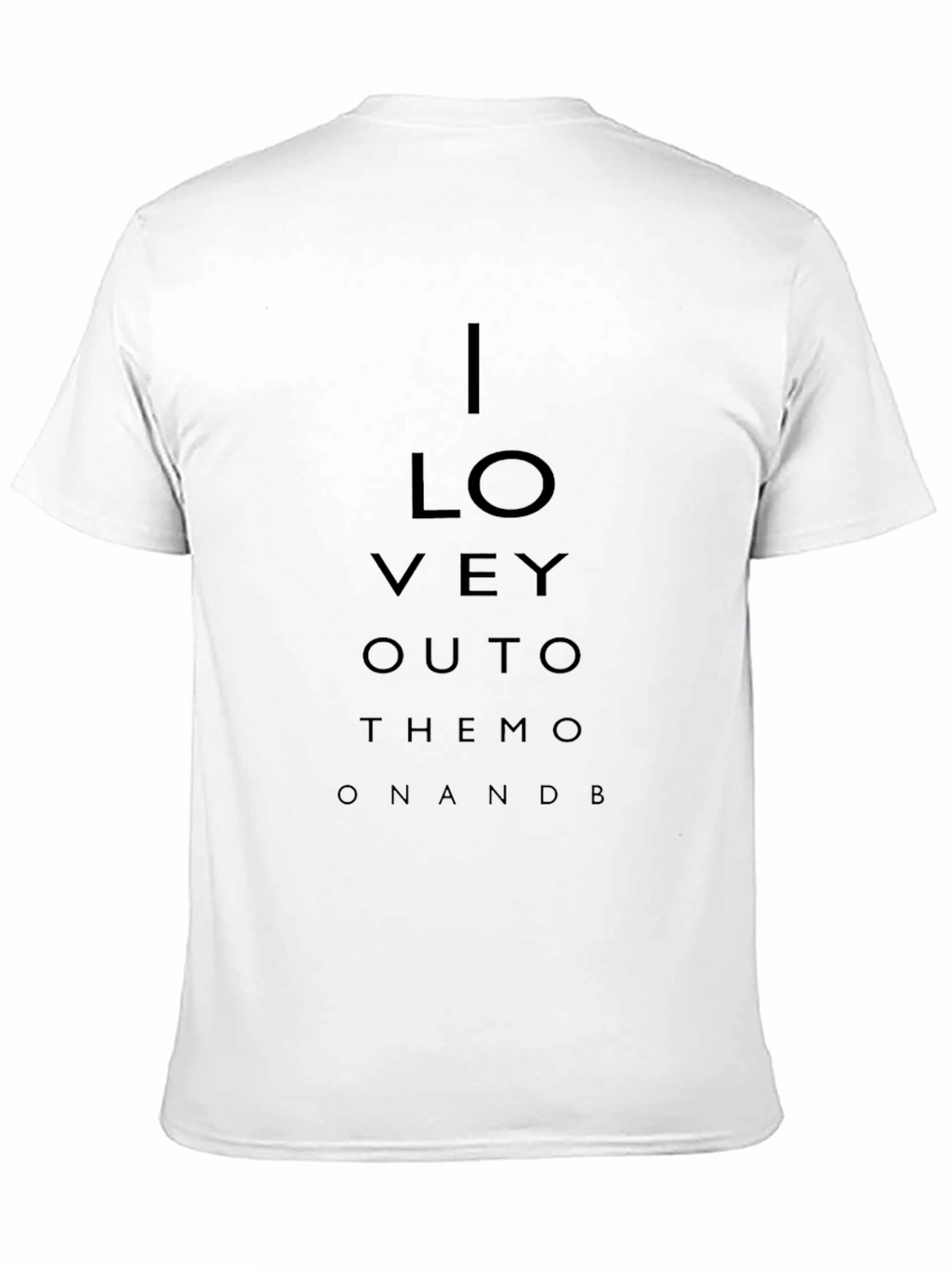 Eye Chart I Love You T-Shirt - Black