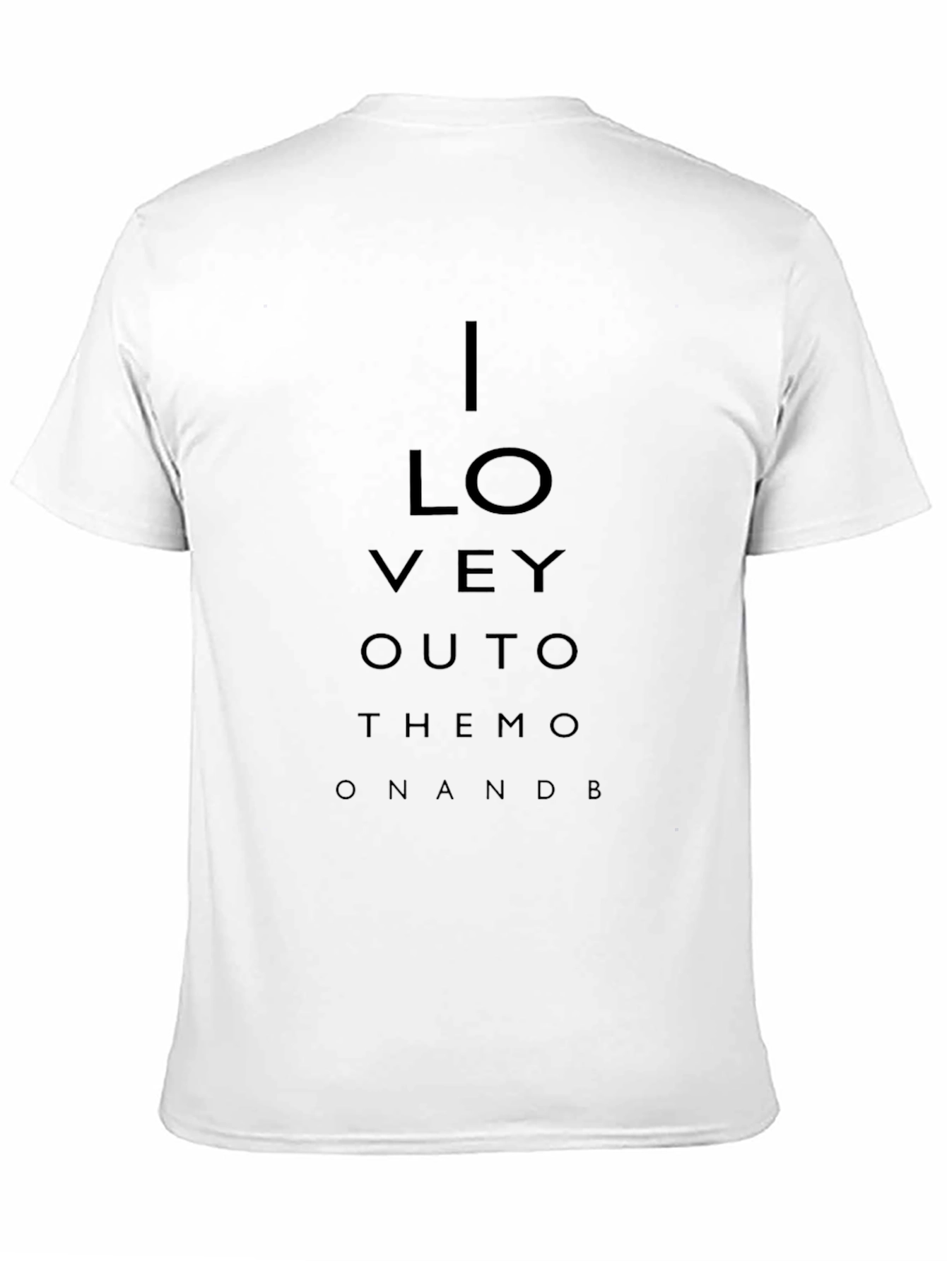 Eye Chart I Love You T-Shirt - Black