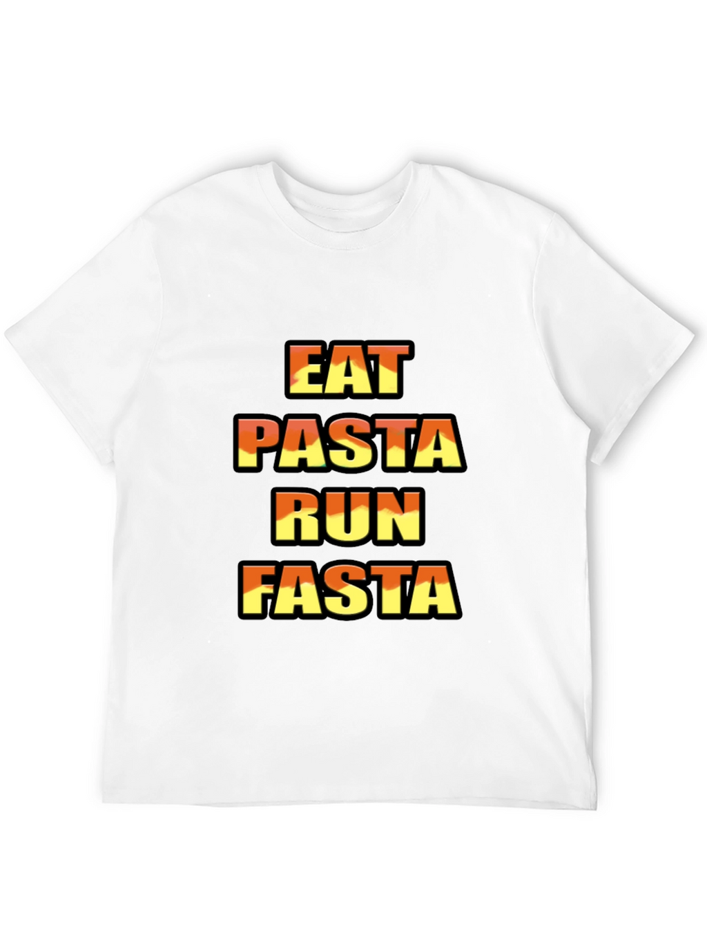 Eat Pasta Run Fasta Graphic T-Shirt