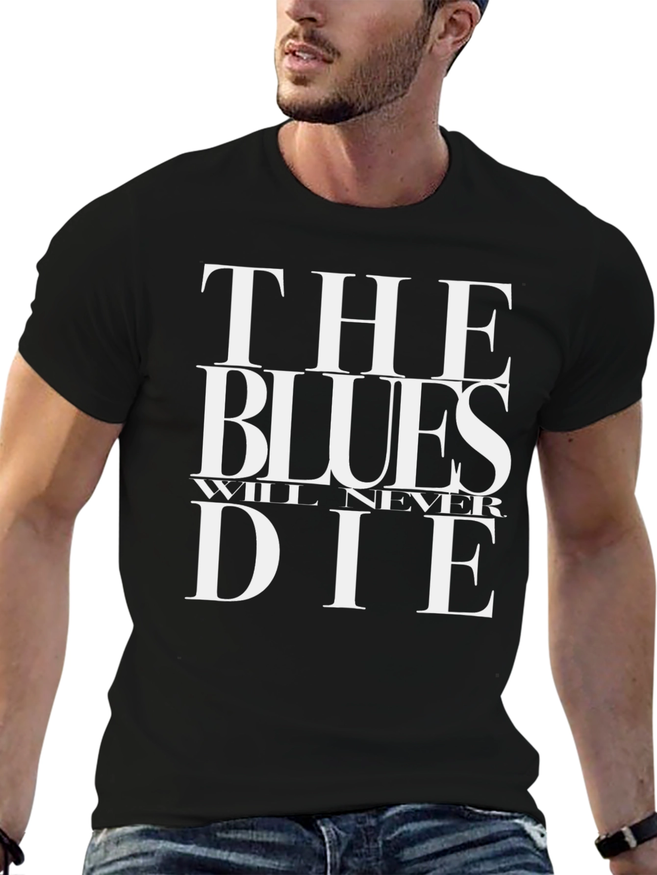 The Blues Will Never Die Black T-Shirt