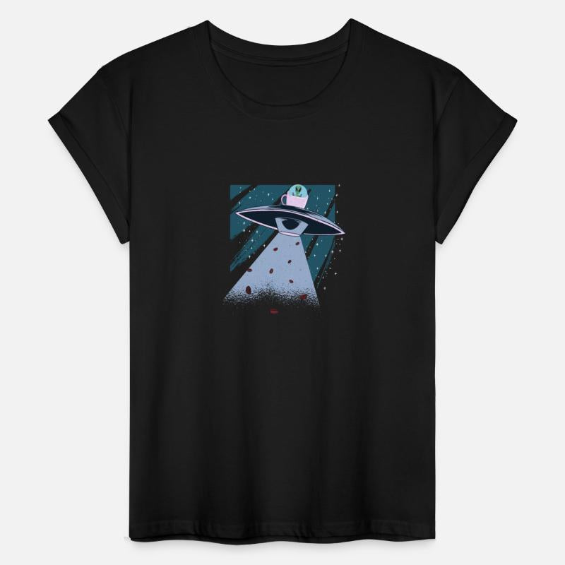 Alien, UFO and coffee - Funny