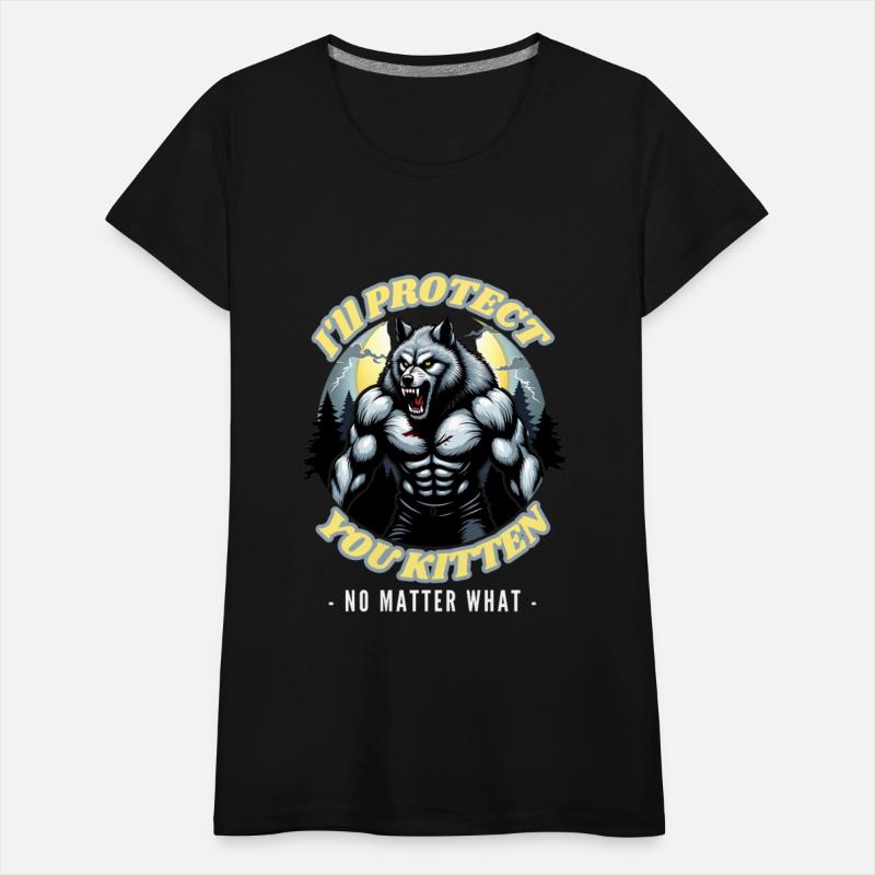 Alpha Wolf Graphic Tee I'll Protect You Kitten