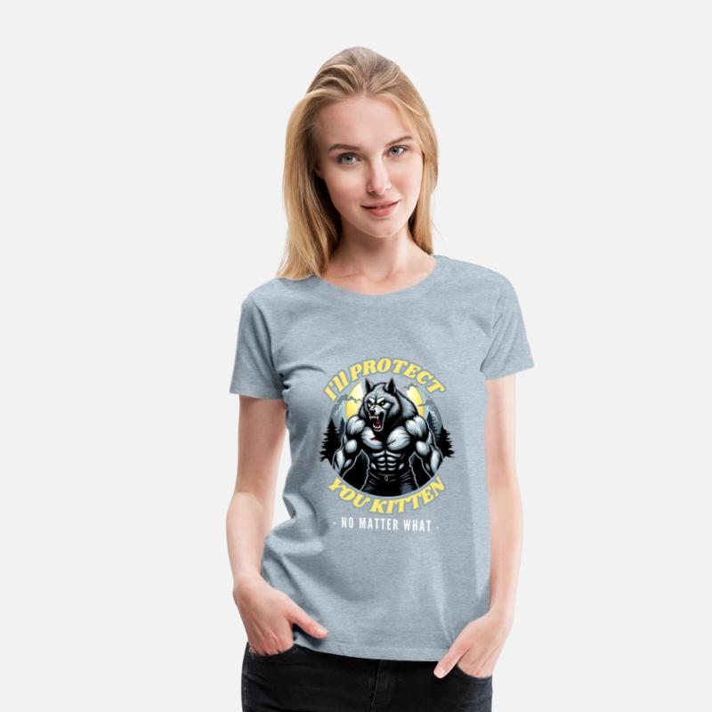 Alpha Wolf Graphic Tee I'll Protect You Kitten