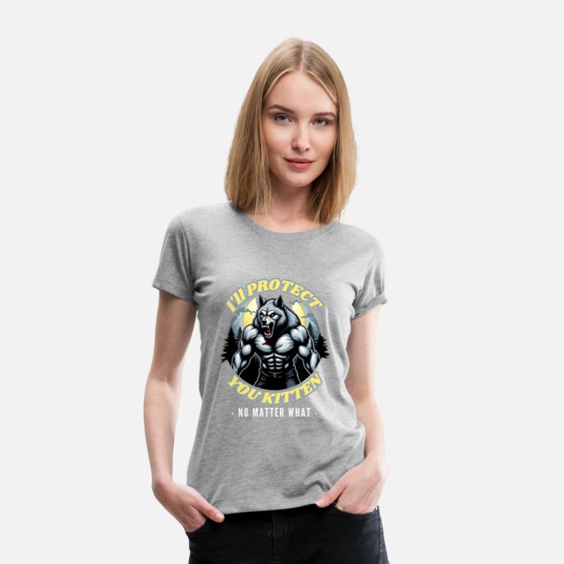 Alpha Wolf Graphic Tee I'll Protect You Kitten
