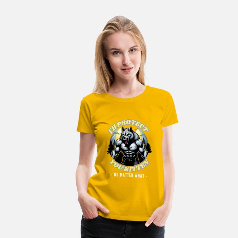 Alpha Wolf Graphic Tee I'll Protect You Kitten