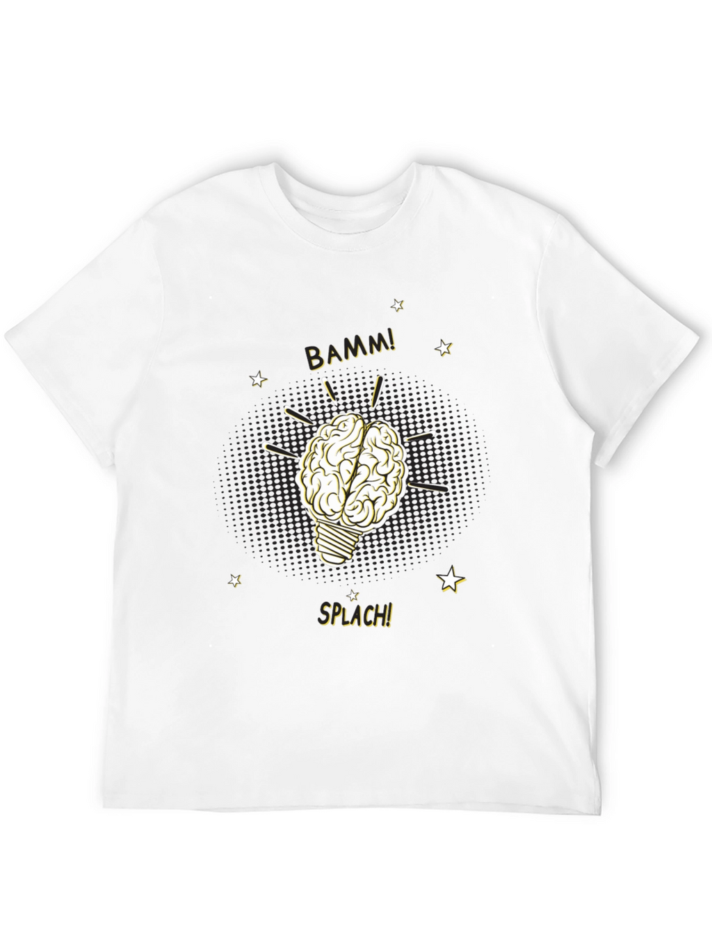 Brainy Idea T-Shirt - Light Bulb Brain BAMM!