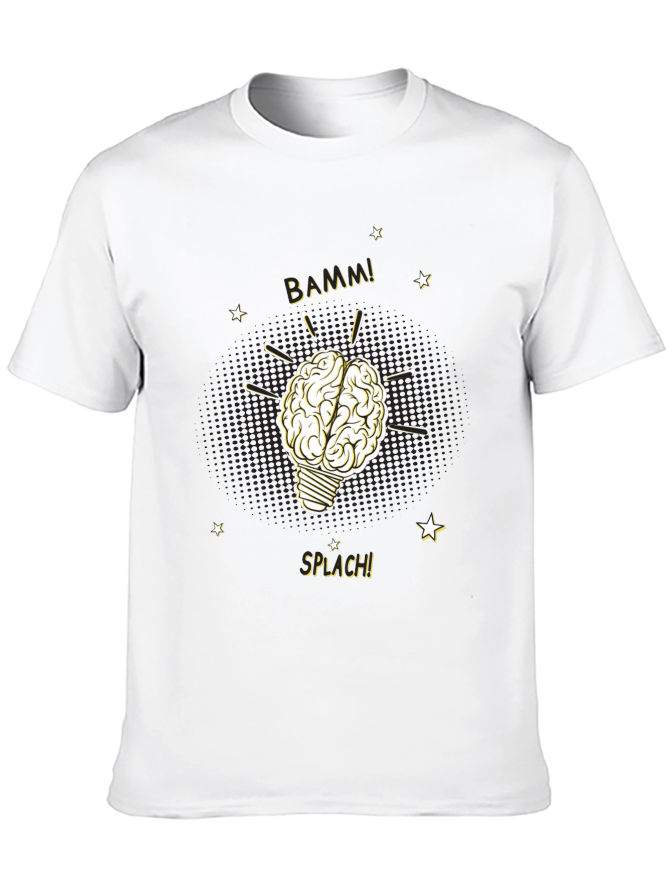Brainy Idea T-Shirt - Light Bulb Brain BAMM!