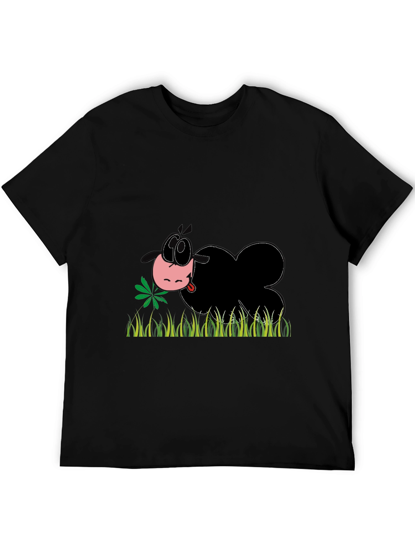 Cartoon Sheep Eating Grass T-Shirt