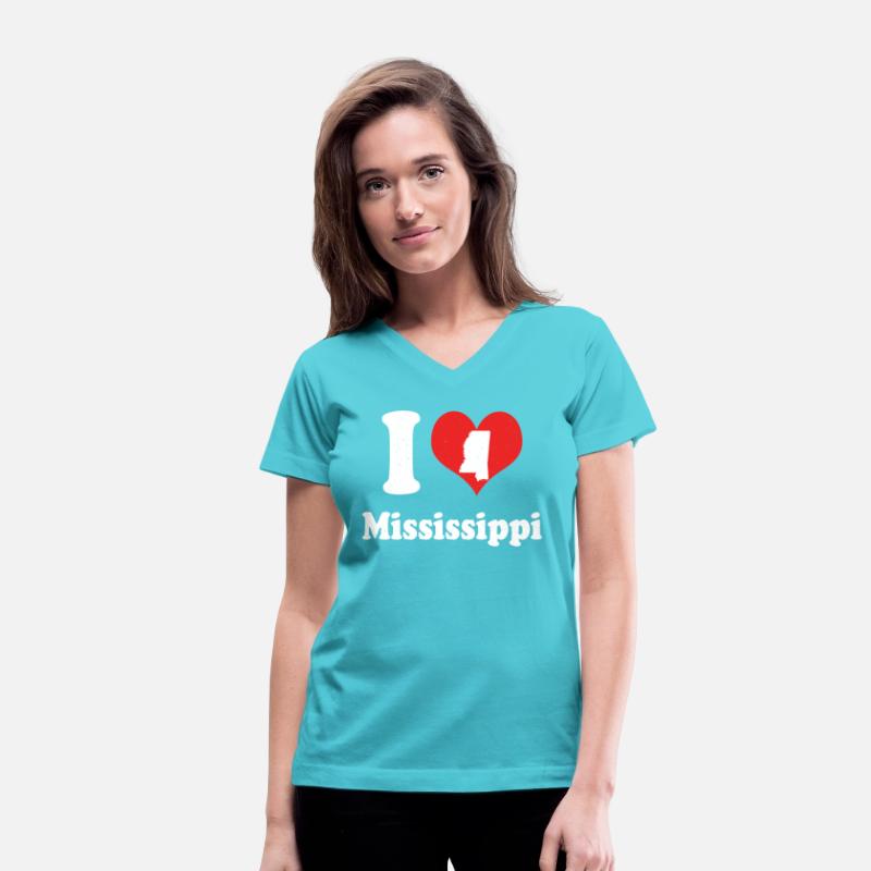 America Citizen US State Love I Heart Mississippi