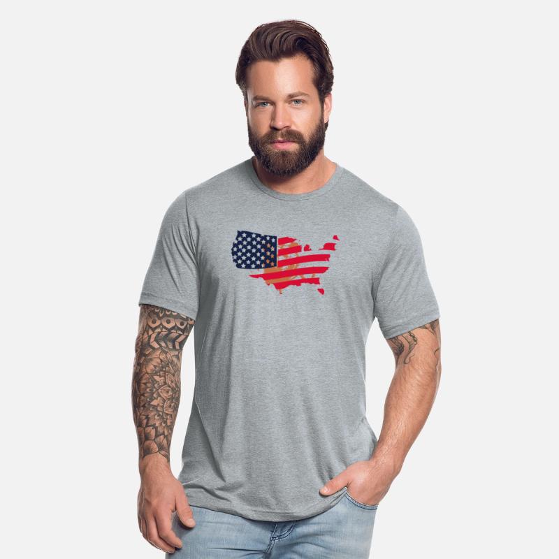 america map and flag