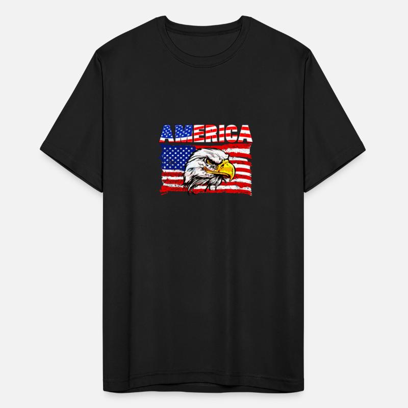 American flags eagle