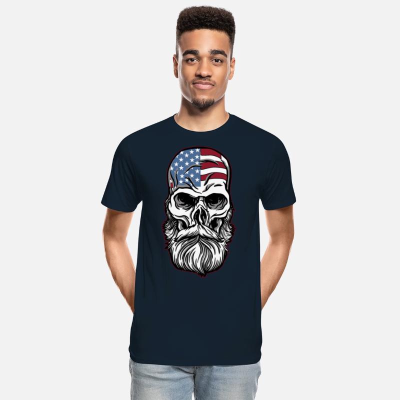 American men skull patriotic