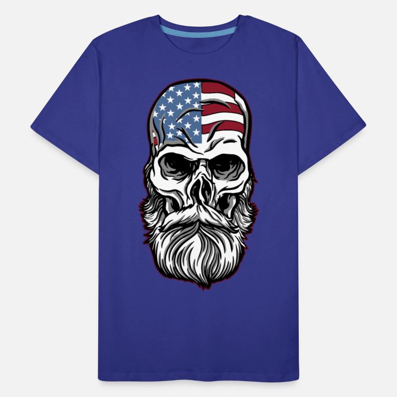American men skull patriotic