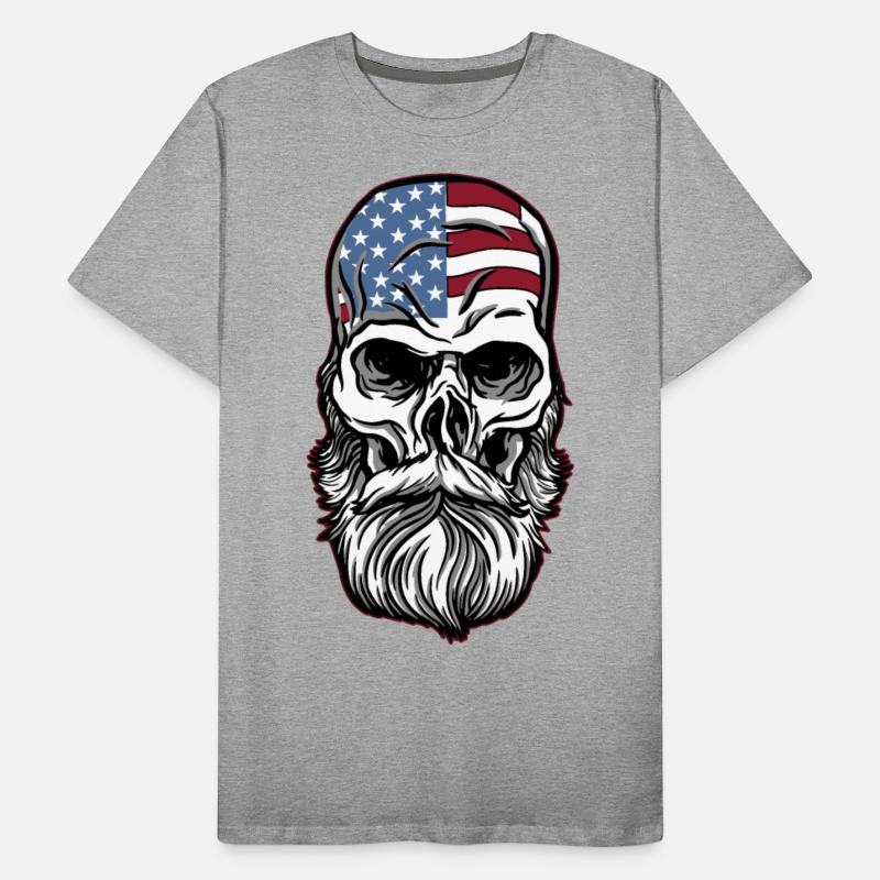 American men skull patriotic