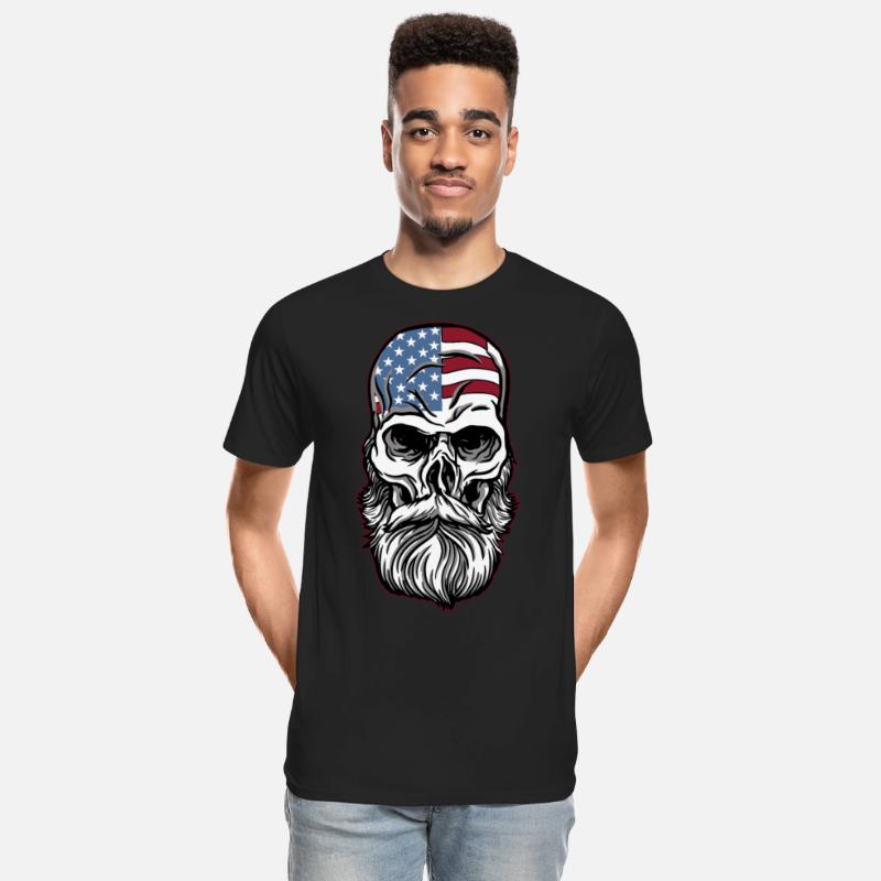 American men skull patriotic