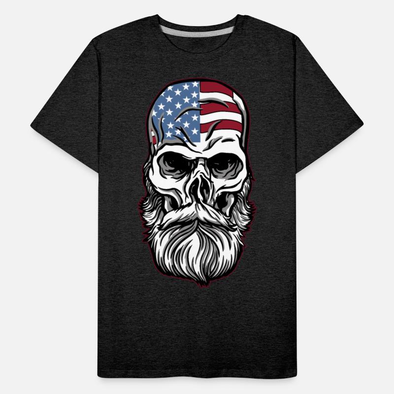 American men skull patriotic
