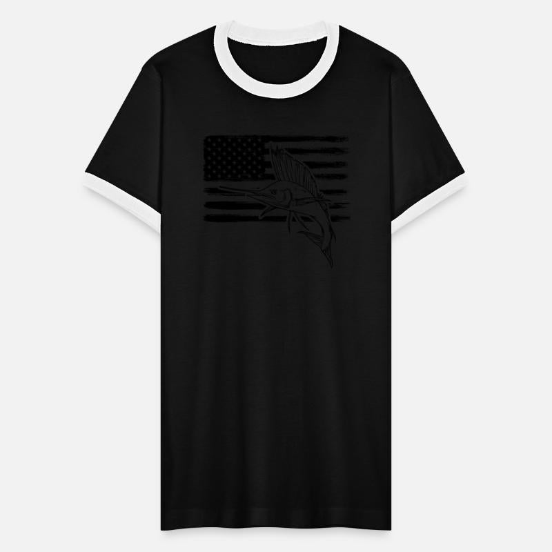 American Swordfish Marlin Sailfish Usa Flag