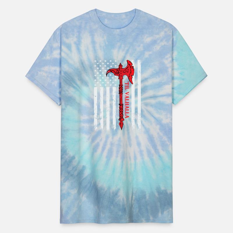 American Viking Axe Flag Til Valhalla Veteran USA