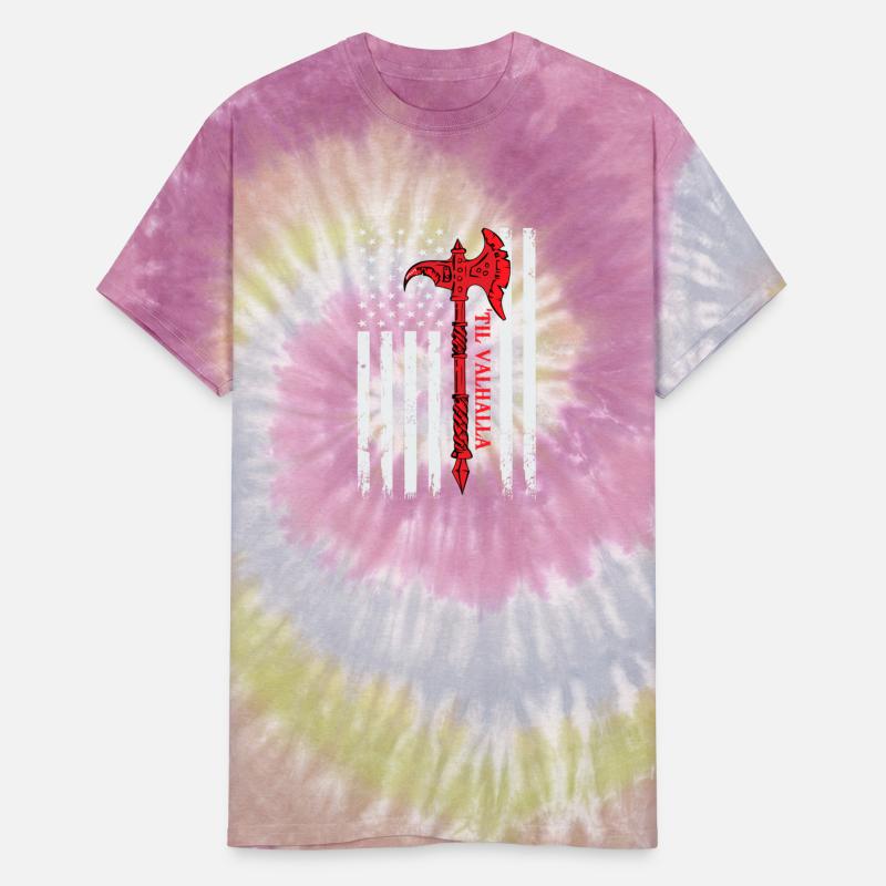 American Viking Axe Flag Til Valhalla Veteran USA