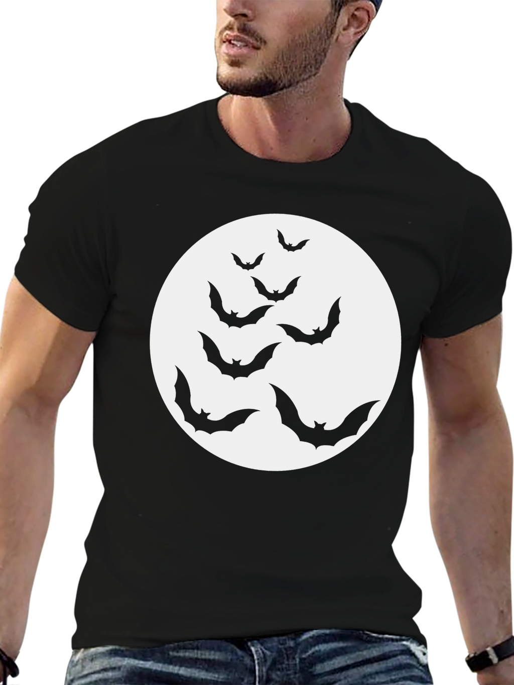 Halloween Bat Moon T-Shirt