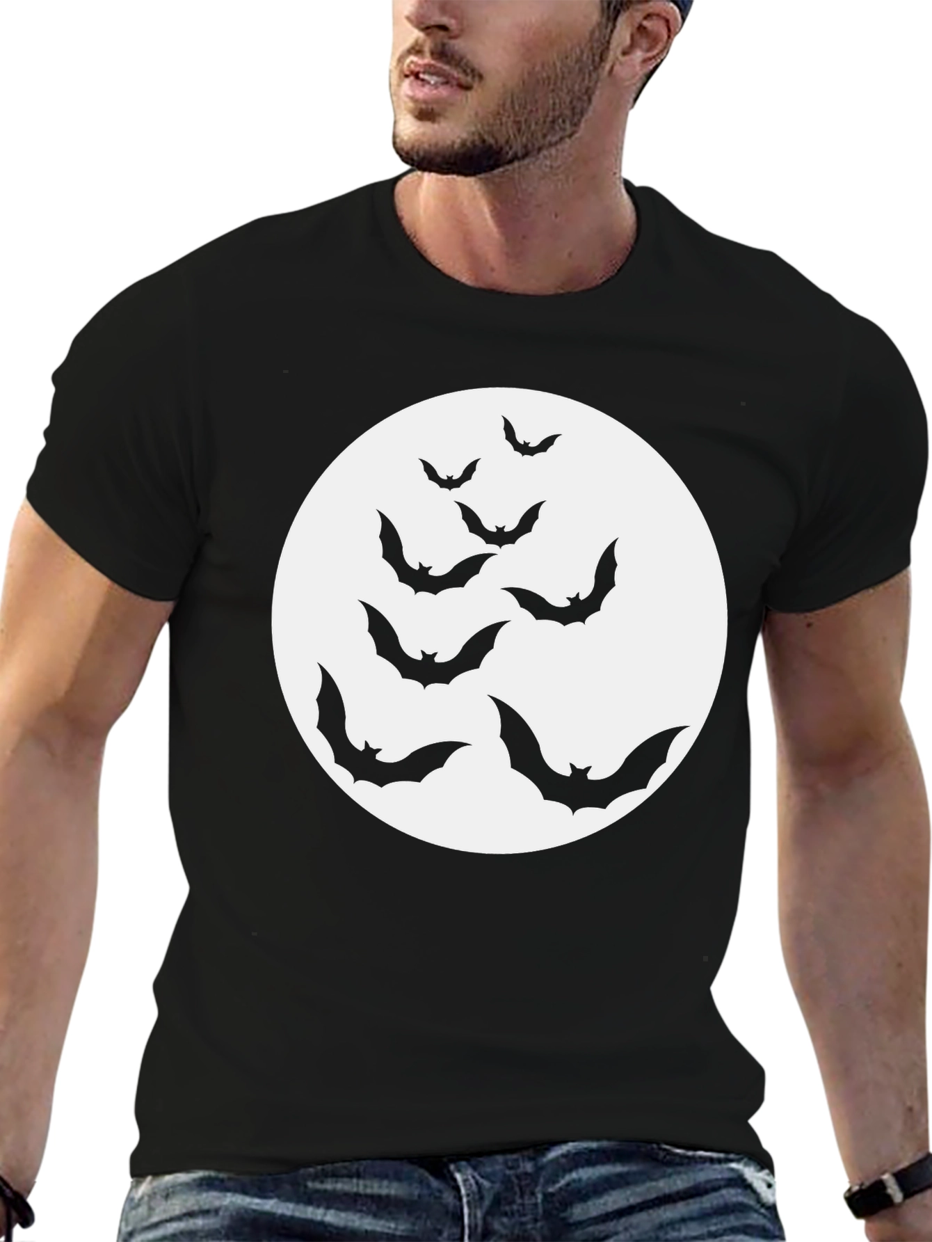 Halloween Bat Moon T-Shirt