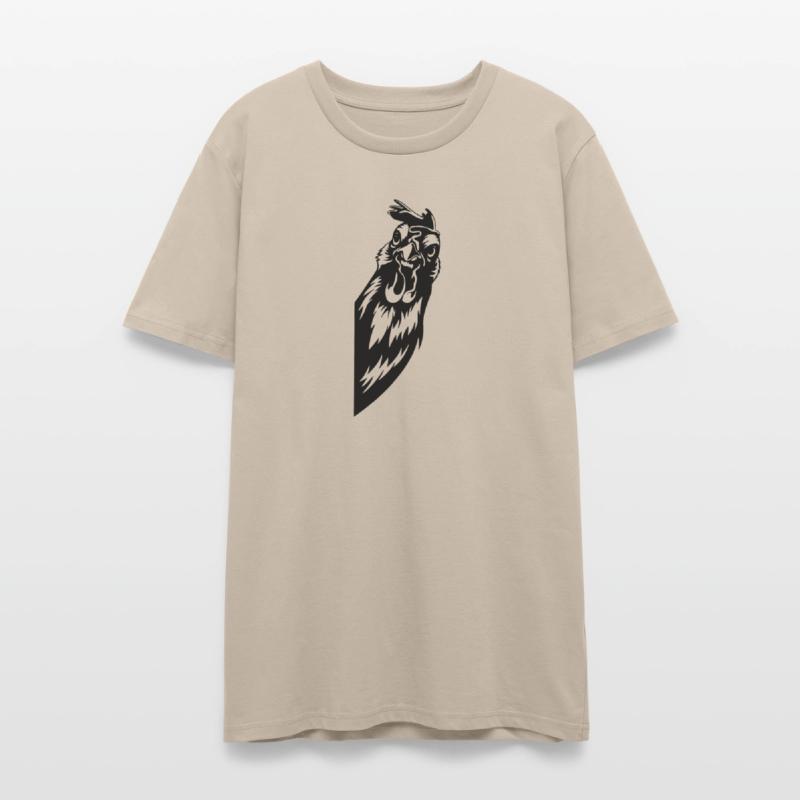 Angry Rooster Head Black Graphic