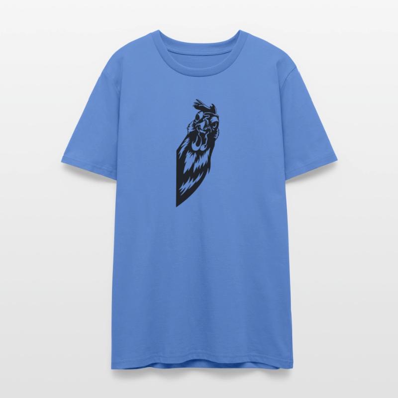 Angry Rooster Head Black Graphic