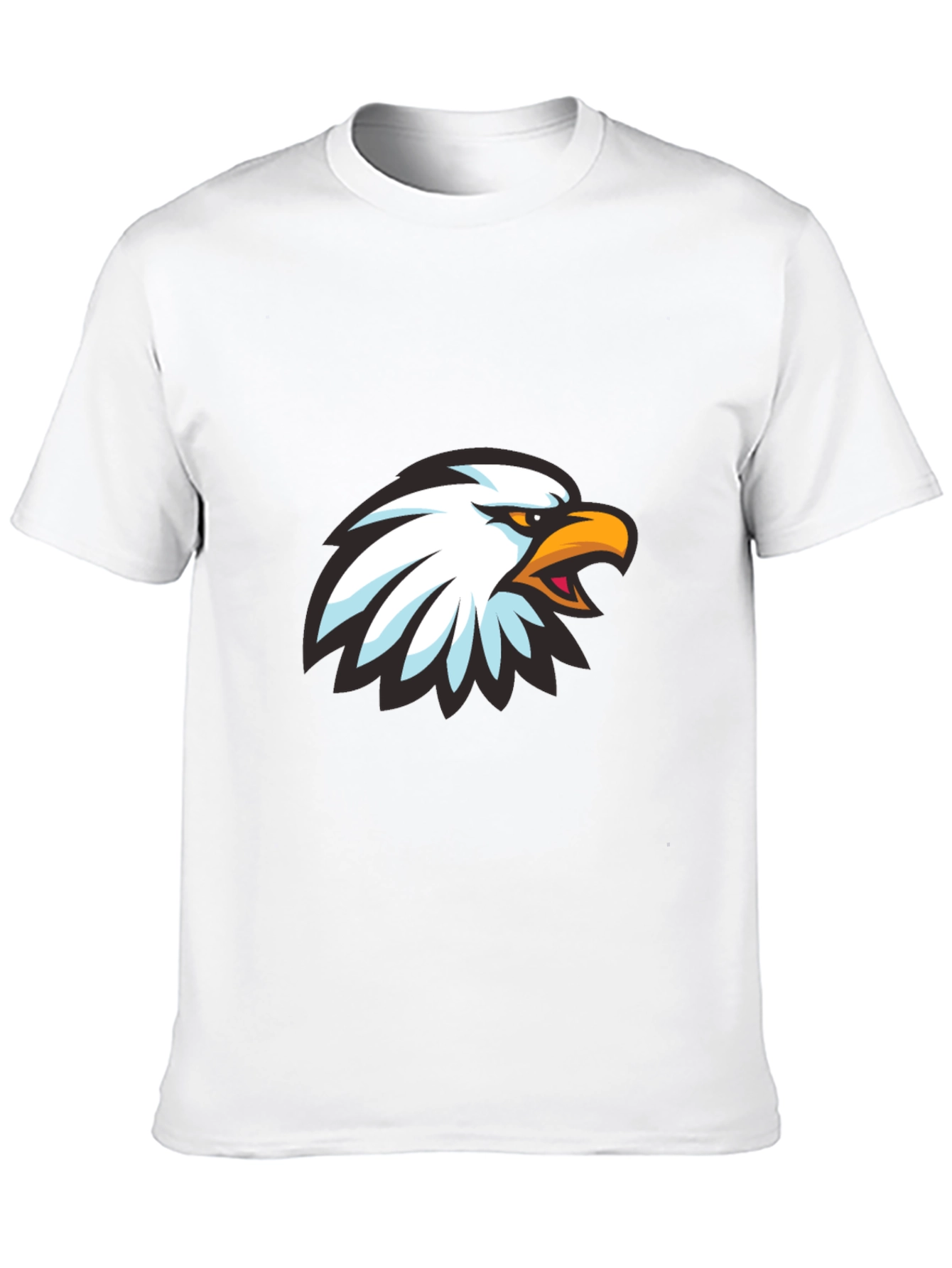 Cool Eagle Graphic Print Black T-Shirt