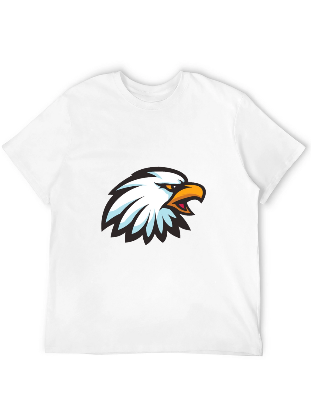 Cool Eagle Graphic Print Black T-Shirt