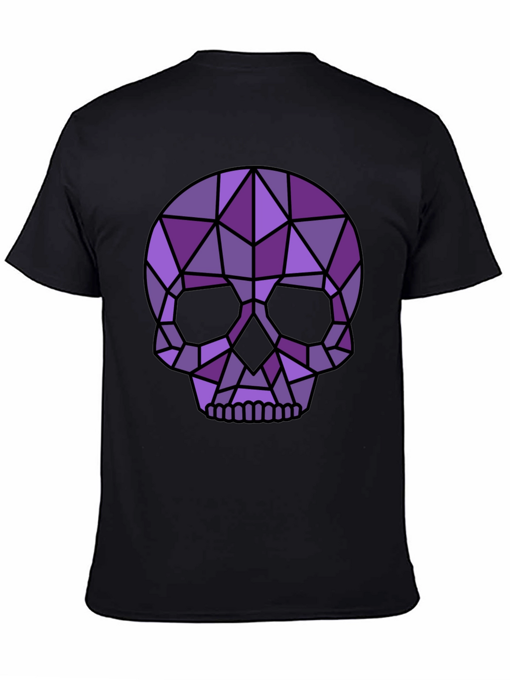 Geometric Skull Graphic Tee - Modern Edgy Style