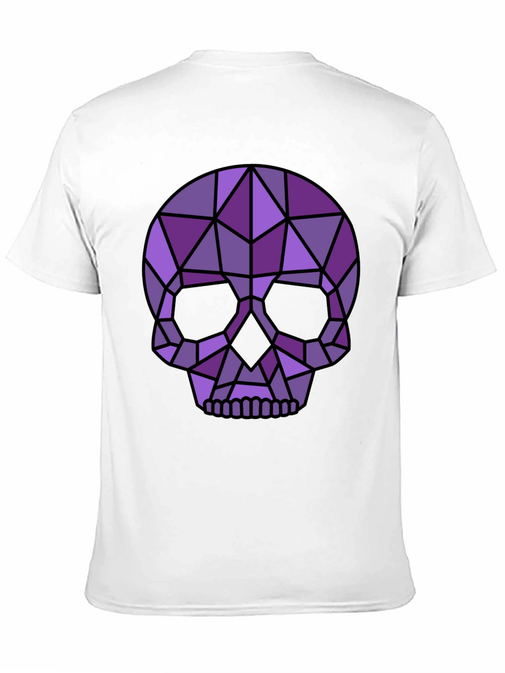 Geometric Skull Graphic Tee - Modern Edgy Style