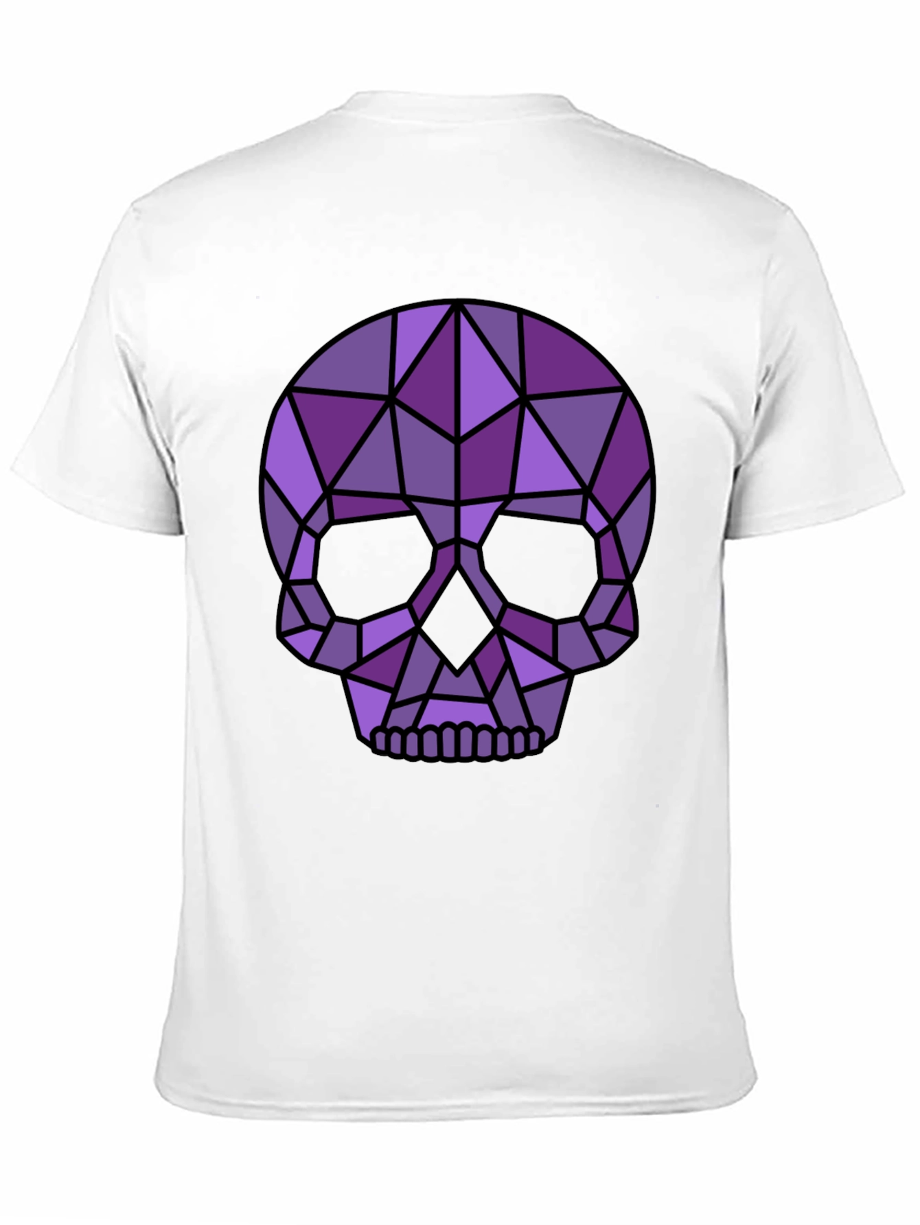 Geometric Skull Graphic Tee - Modern Edgy Style