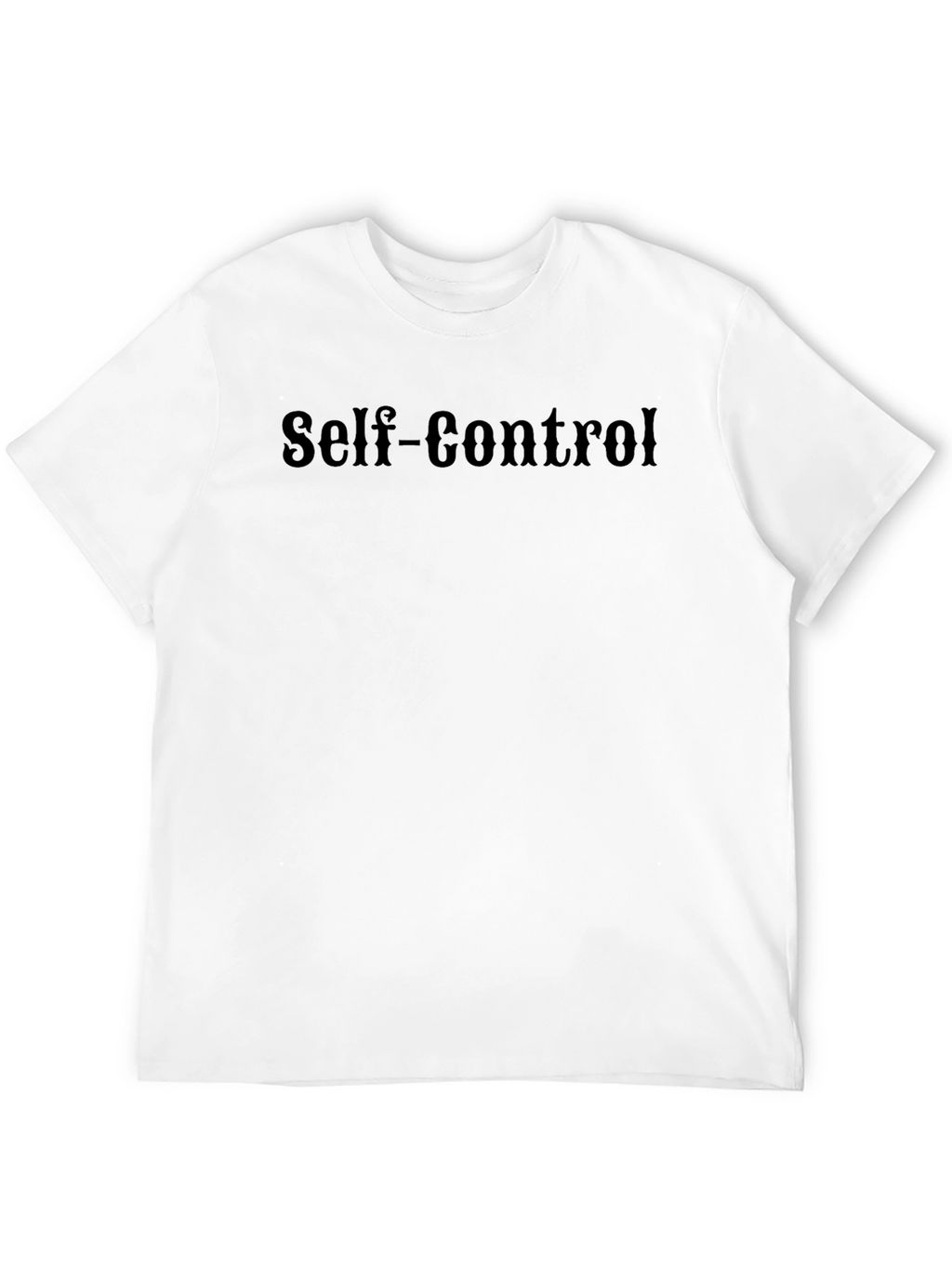 Self-Control Graphic Print Black T-Shirt