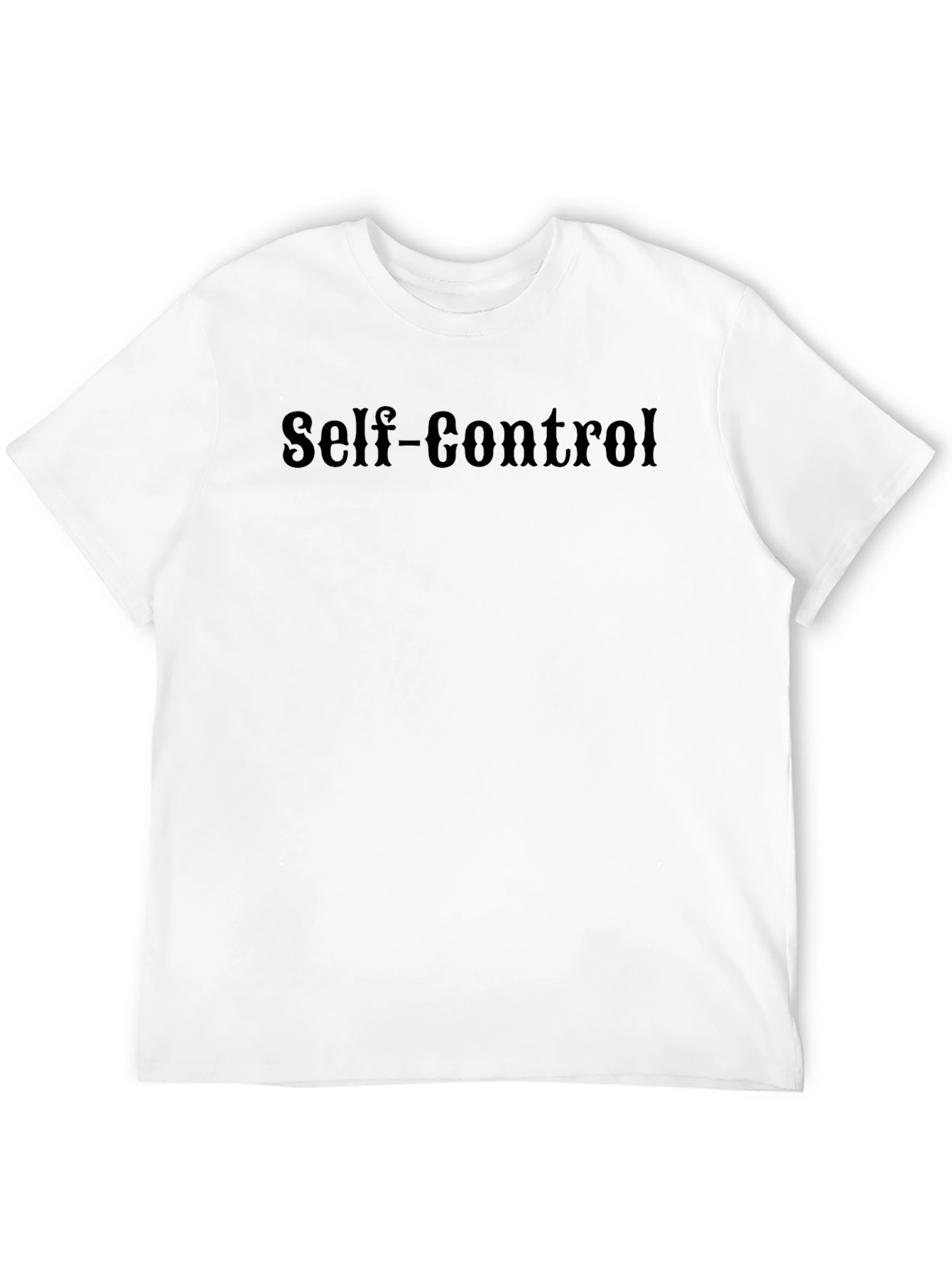 Self-Control Graphic Print Black T-Shirt