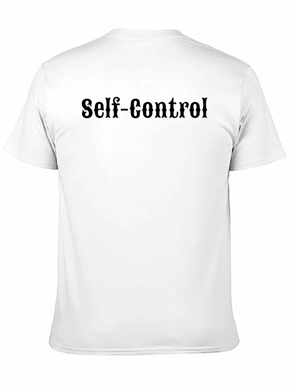 Self-Control Graphic Print Black T-Shirt