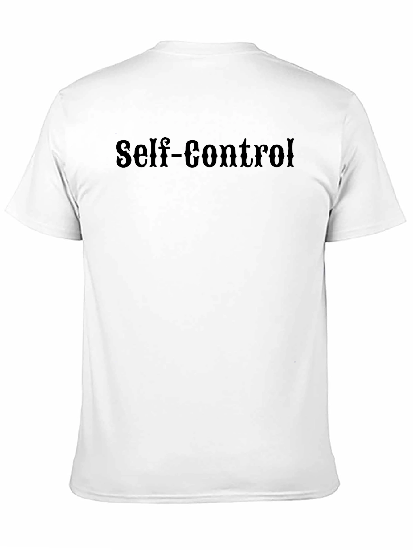 Self-Control Graphic Print Black T-Shirt