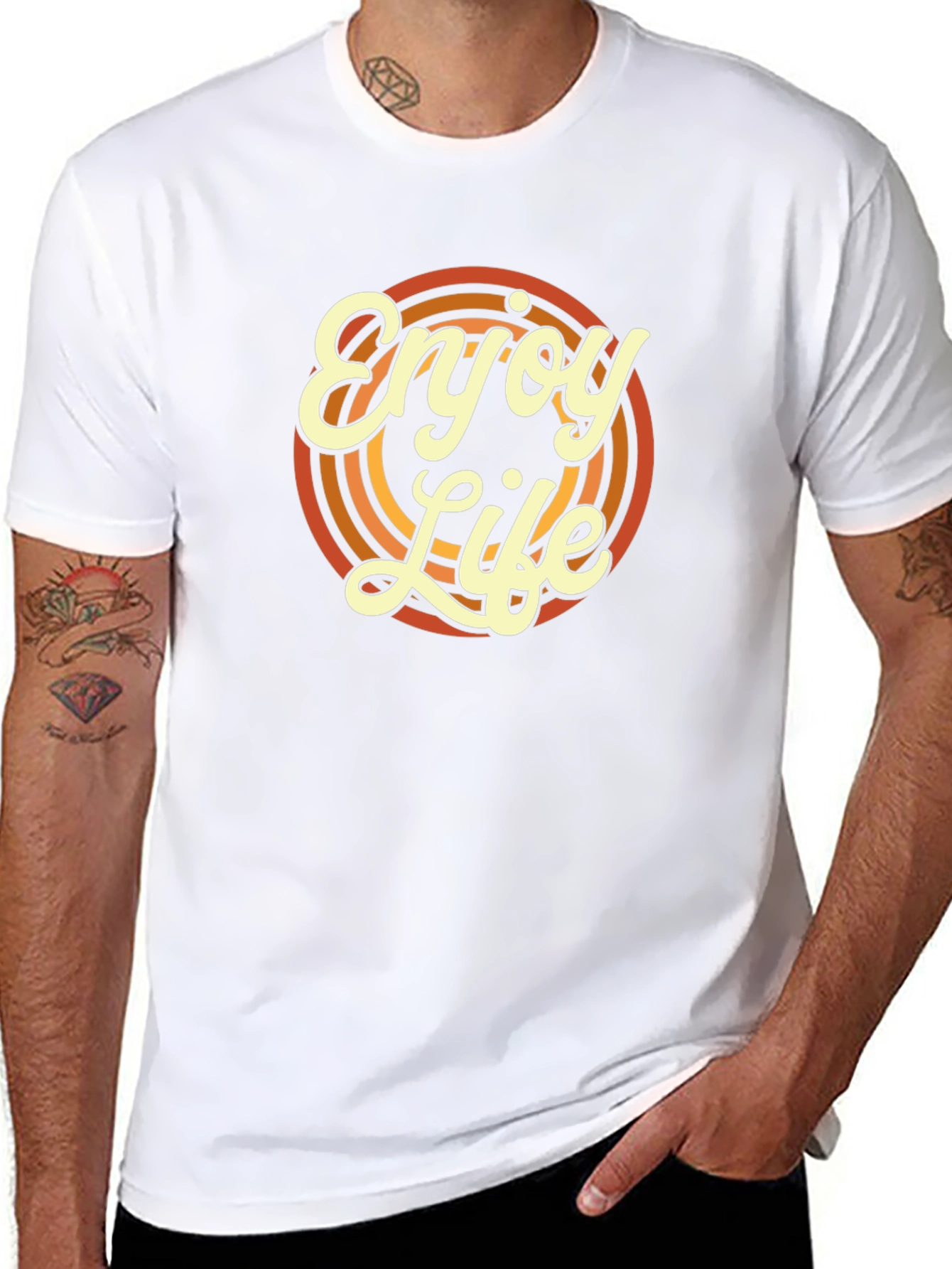 Enjoy Life Retro Graphic T-Shirt