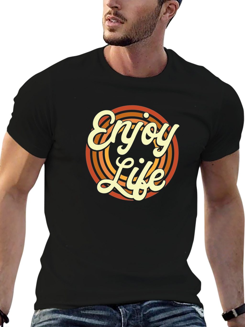 Enjoy Life Retro Graphic T-Shirt