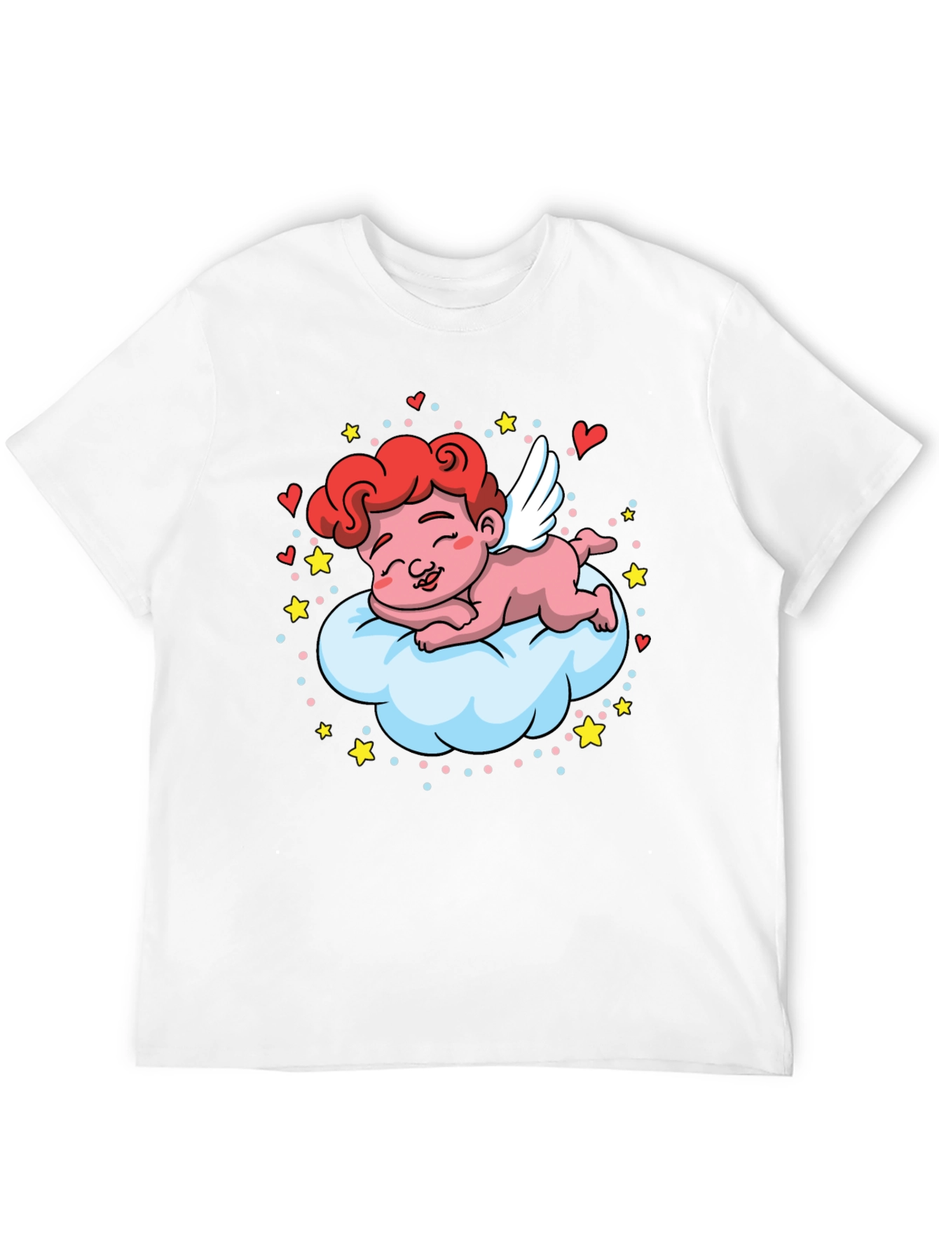 Cute Cupid on Cloud T-Shirt - Valentines Day