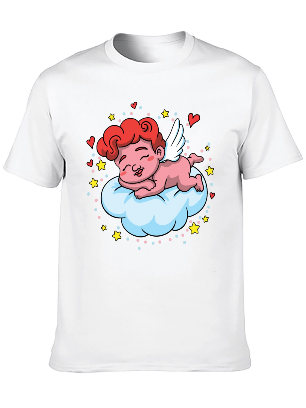 Cute Cupid on Cloud T-Shirt - Valentines Day